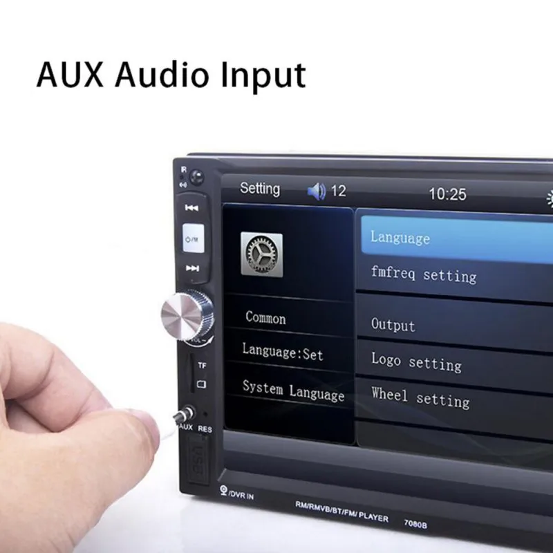 7 Inch 7080B Touch Screen 2 Din Car Radio In-Line Auto Camera Player Stereo Bluetooth USB SD MP3 Rear View Camera autoradio