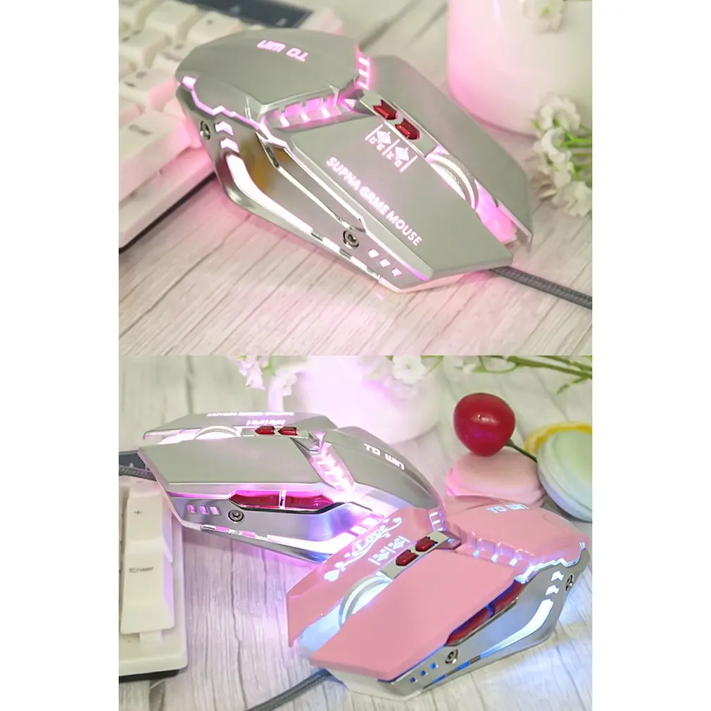 3500 dpi USB проводной Эргономичный дизайн бесшумный красочный светильник игровая мышь аксессуары для игр