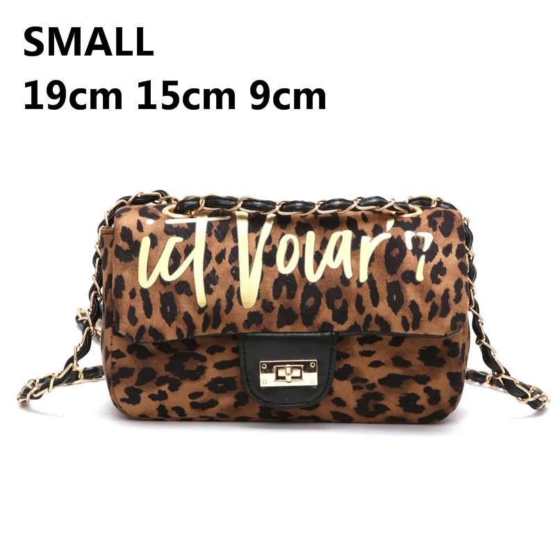 Сумки через плечо для женщин женские леопардовые сумки Мода сумка женские роскошные известные бренды мессенджер женская сумка женская кожаная - Цвет: Small Brown