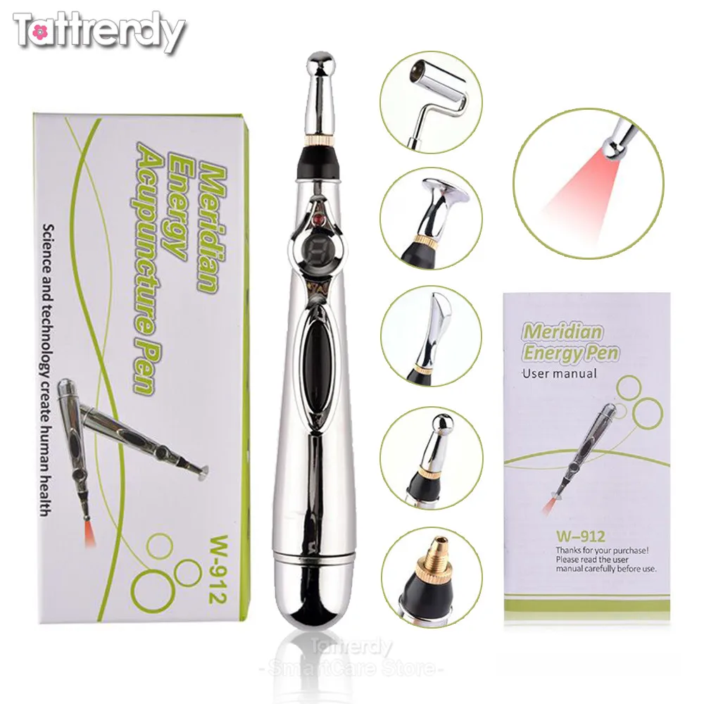 

5 Heads Electronic Acupuncture Massage Pen Meridian Energy Pen Laser Pulse Therapy Pain Relief Face Lifting Machine Portable