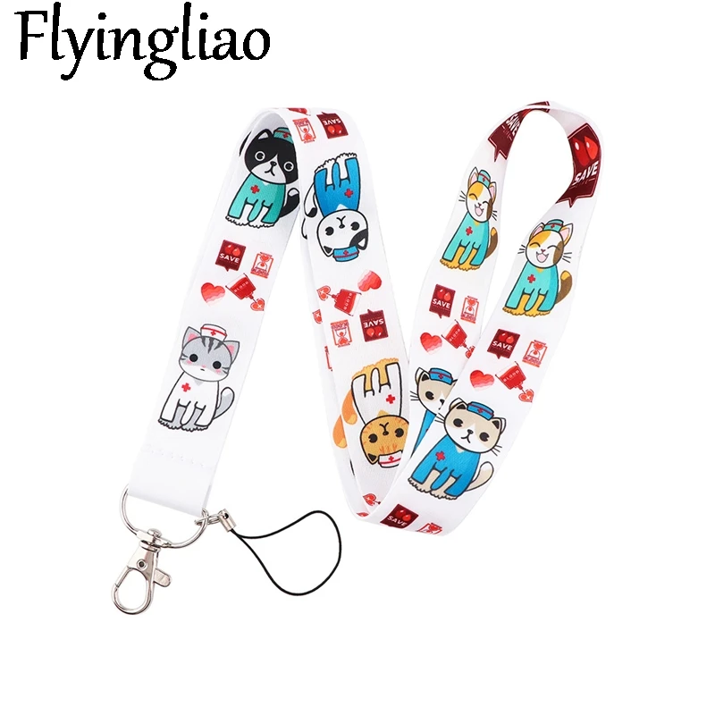 Доктор Кот брелок ремешки удостоверение личности держатель Id карты Пасс