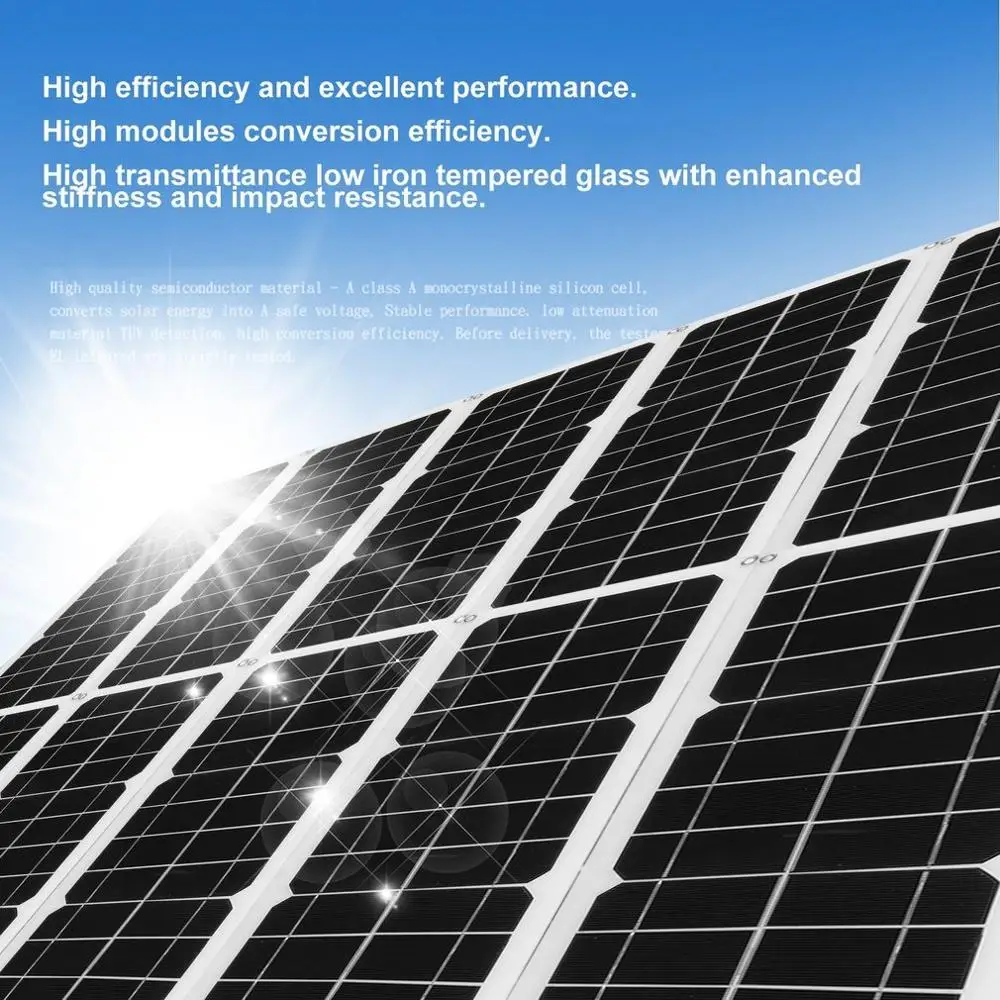 

40W Monocrystalline Flexible Solar Panel Module Outdoor Solar Charging Device Solar Power System For Off Grid RV Boat