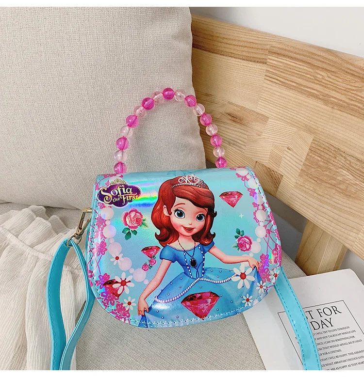 Disney детская лазерная сумка принцессы для девочек, корейские сумки на плечо, модные милые Мультяшки, для принцессы, Sophia, сумка-мессенджер, сумки