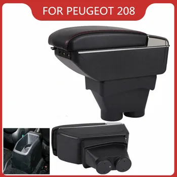 

CAR ARMREST FOR 2013-2019 PEUGEOT 208 Car Accessories Console Box Center Arm Rest With Cup Holder Ashtray USB