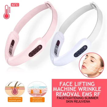 

EMS Face Massager V Line Face Lifting Facial Machine Wrinkle Removal Slimming Strap Double Chin Face Slimmer Visage Beauty