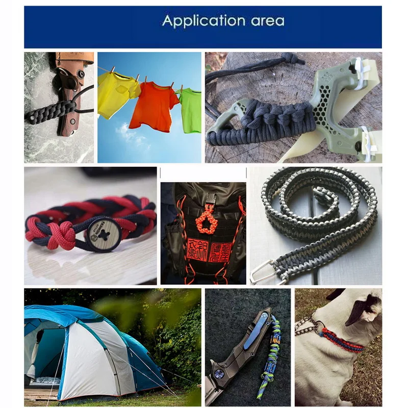 Dia 4 MM 5 10 20 30 Meters Core-spun Parachute Cord Lanyard Tent Rope For Hiking Camping Clothesline DIY Bracelet 6