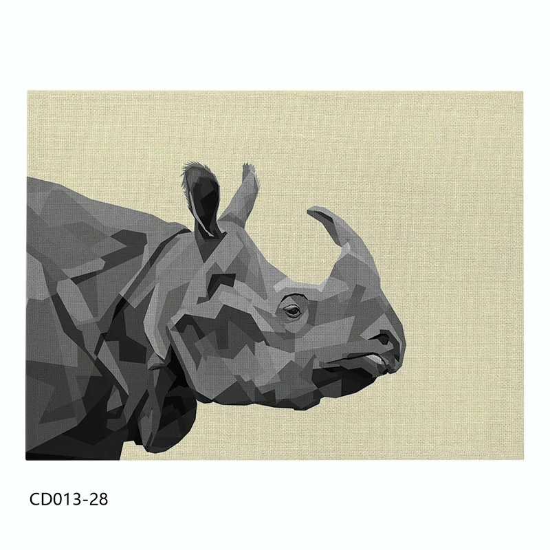 Мультяшный стиль, лен/хлопок, кухонный обеденный стол, коврик, коврик для животных, подстаканник, столовый набор, коврик для стола, тканевый коврик, домашний декор - Цвет: CD013-28
