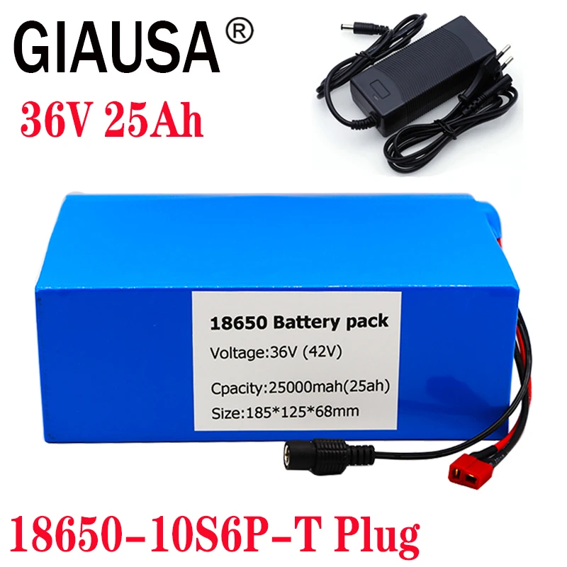 Литий ионный аккумулятор GIAUSA 36 В 10S6P 25 Ач 1000 Вт высокой мощности 18650 для
