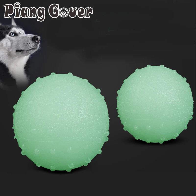 S/L Training Interactive Dog Toy Ball TPR Ball Chew Luminous Ball Pet Toy