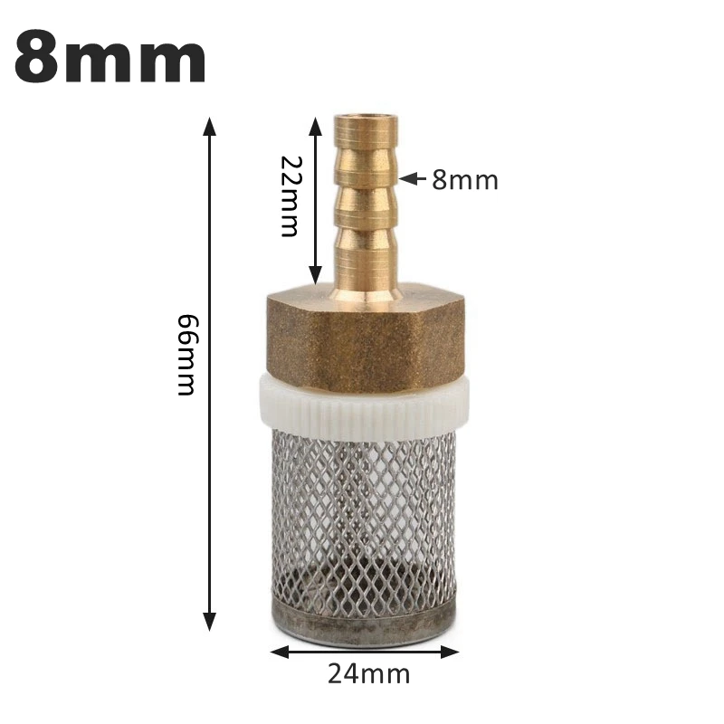 1pc 6~19mm Hose Filter Car Wash Garden Irrigation Filters Brass Strainer Sprayer Pump Filtering Net Stainless Steel Mesh Filter