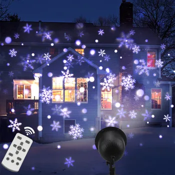 

Christmas Snow Lamp Decoration White Light Projector Waterproof Three Styles Of Romantic Setting Projector