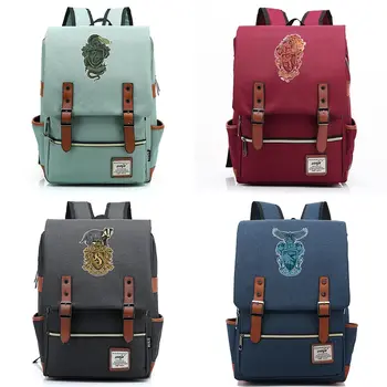 

B0304 Fashion Magic School Snake Lion Eagle Buckle Children School bag Teenagers Student Schoolbags Women Bagpack Men Backpack