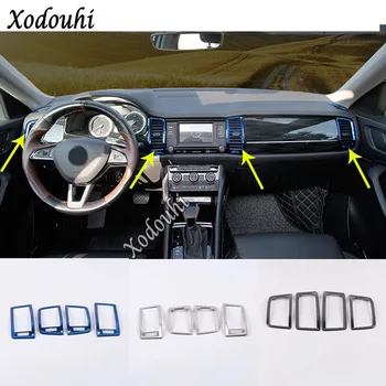 

For Skoda Kodiaq 2017 2018 2019 2020 Car Sticker Cover Inner Trim Front Middle Air Conditioning Switch Outlet Vent Panel