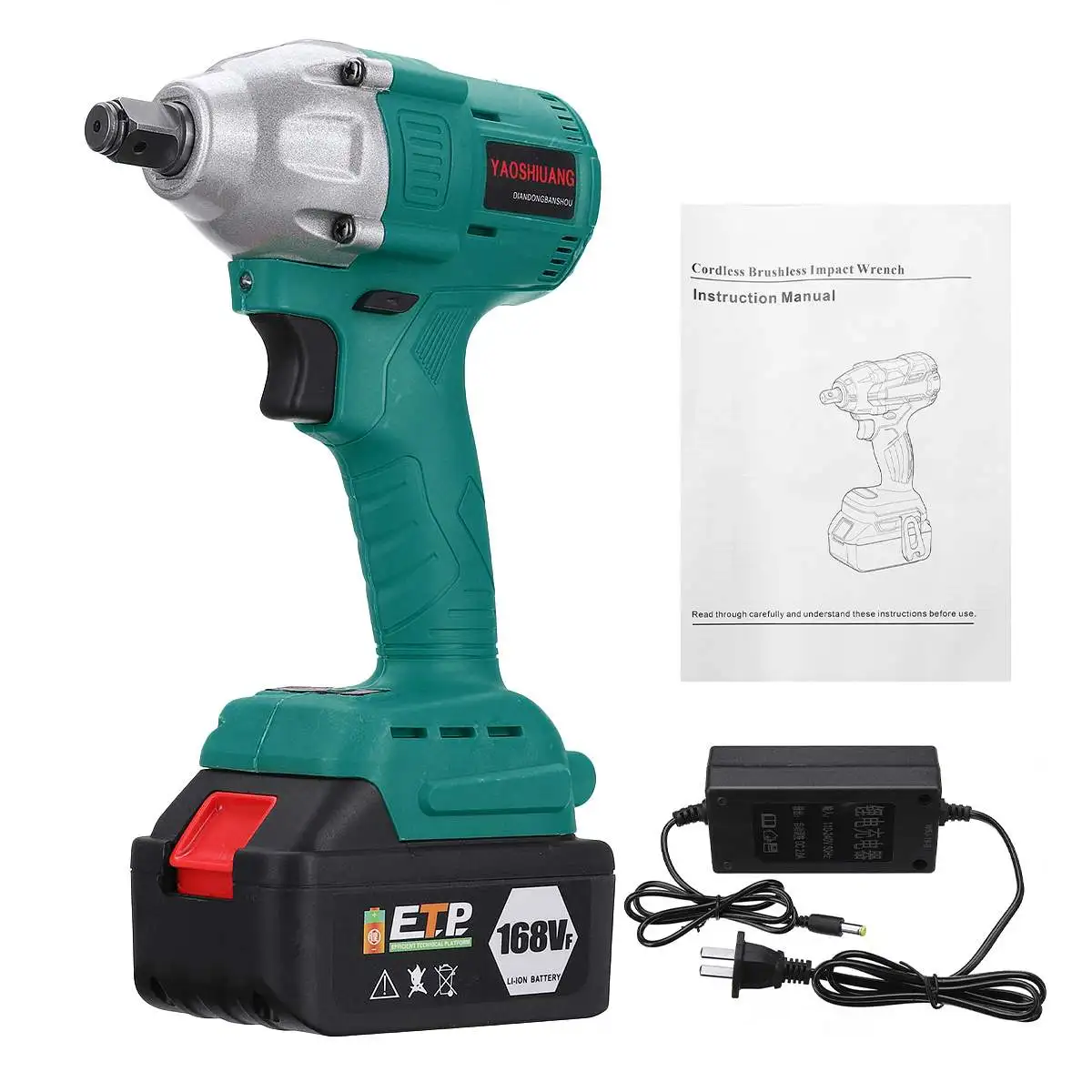 168VF 630NM 16800mAh 1/2'' Brushless Cordless Electric Impact Wrench Battery