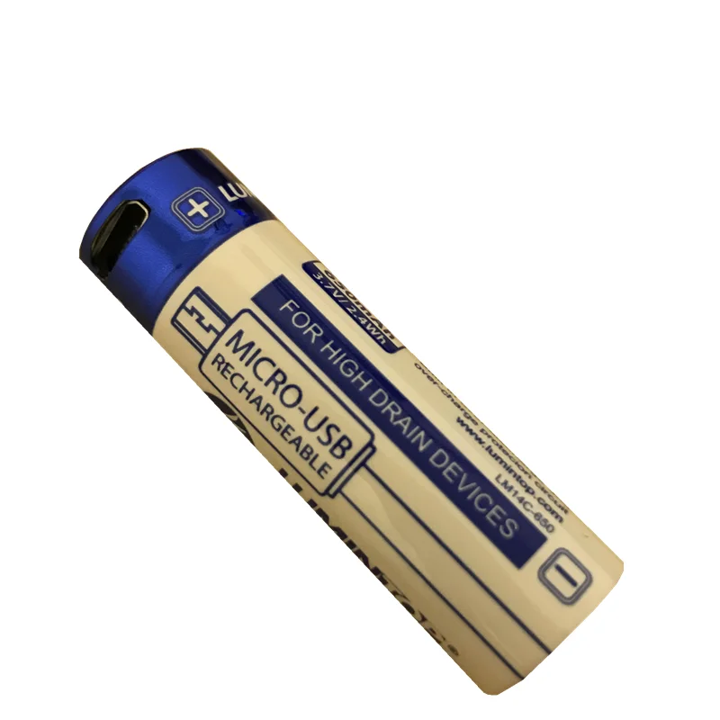 Lumintop 21700 16340 14500 26650 18650 Micro USB аккумуляторная батарея для фонарика низкая температура 18650 батареи - Цвет: Lumintop  USB 14500