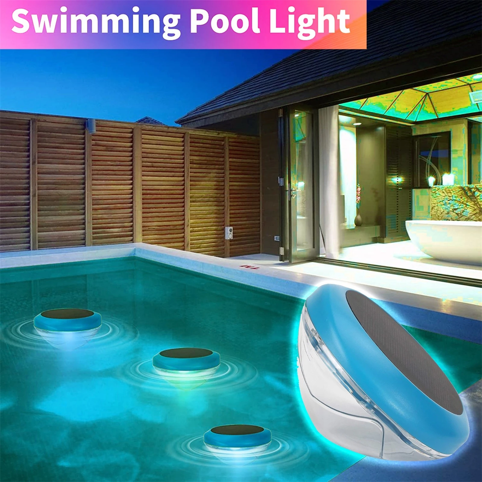 Home & Garden RGB Solar LED Floating Light Colorful Swimming Pool Pond