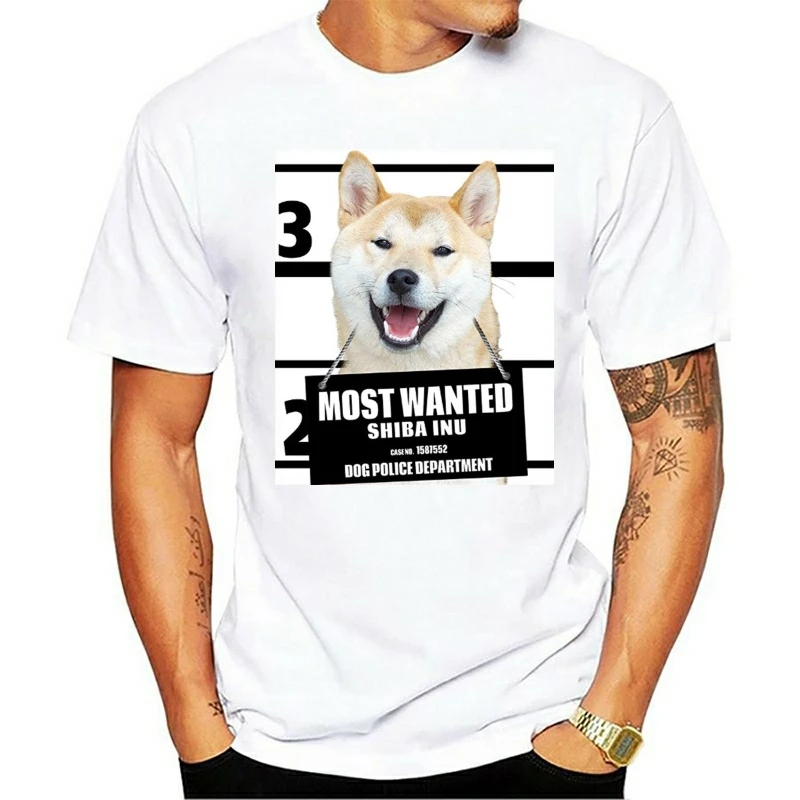 

2019 Newest Letter Print Most Wanted Shiba Inu T-shirt - Dog Tee Shirts T Shirts