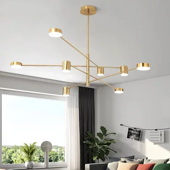 

Northern European-Style Living Room Simple Rotating Chandelier Modern Atmosphere Household Restaurant Light Creative Personality
