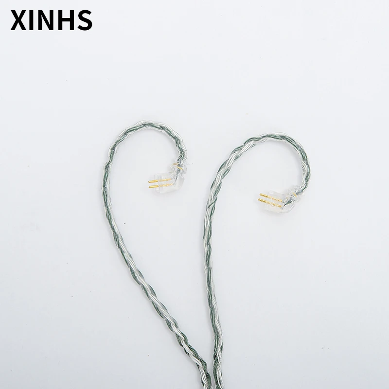 Xinhs-fio de Fone de Ouvido de Cobre Banhado a Prata Cabo de Atualização Mmcx 078 mm Pinos Qdc Tfz Hifi Se535 Ue900s 24 Fios - Image 4