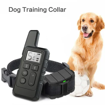 

500M Dog Training Collar Pet Electric Remote Control Collar Waterproof Rechargeable Dog Training Tool with LCD Display