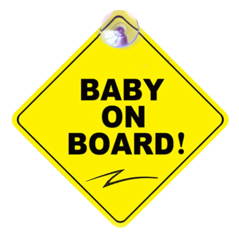 

Car Sticker Baby On Board Sucker Warning Safety Sign Sticker Vinyl Decal for Car Vehicle Window Stickers Car Accessories
