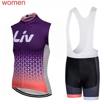 

summer quick dry Lady cycling sleeveless jersey bib shorts sets bicycle jersey racing sportwear s070854
