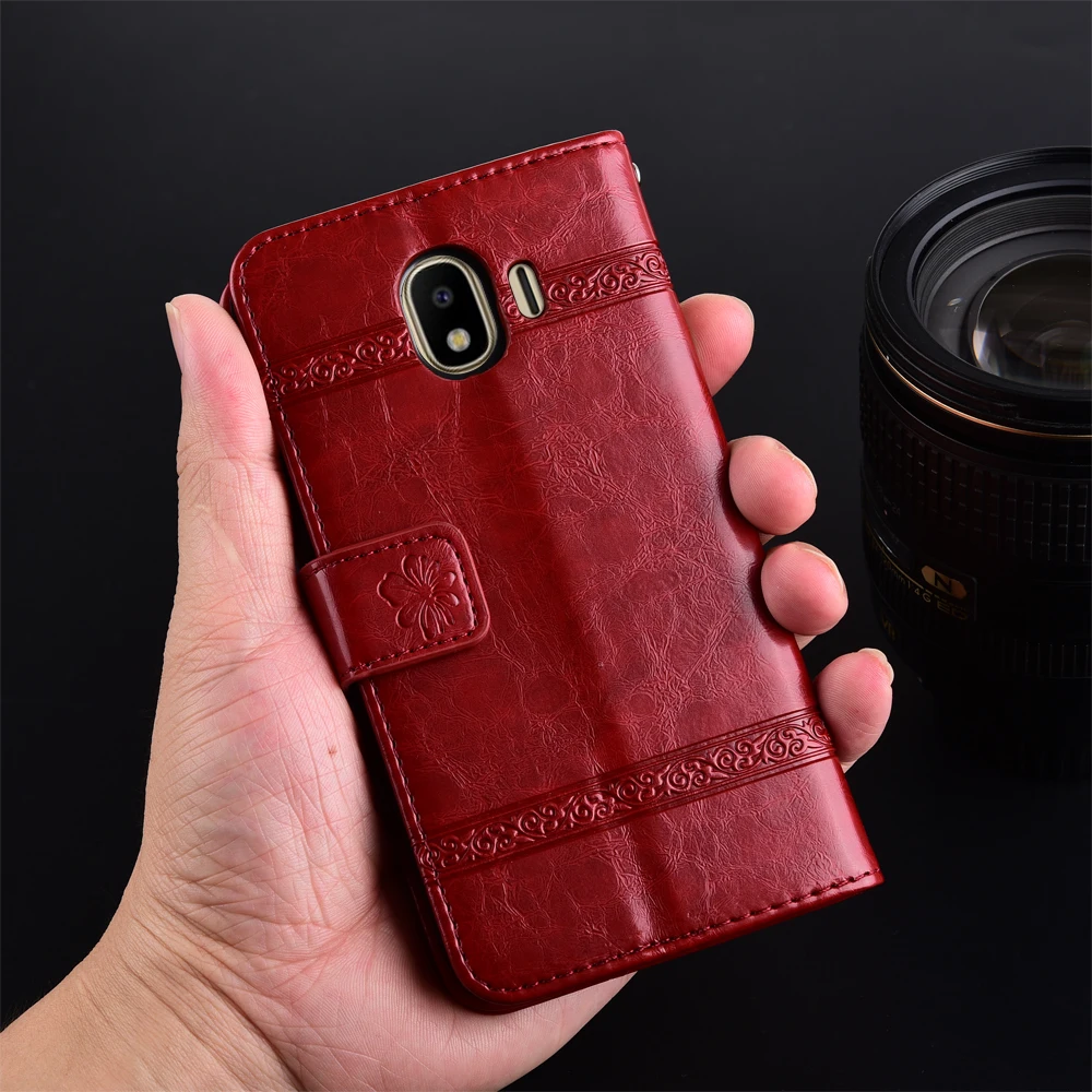 Чехол для samsung J4, чехол-книжка J400 J400F, SM-J400F чехол с ремешком, флип-чехол-бумажник для samsung Galaxy J4, чехол