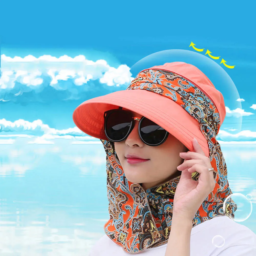 Шляпа Женская Солнцезащитная Складная с широкими полями и защитой от УФ