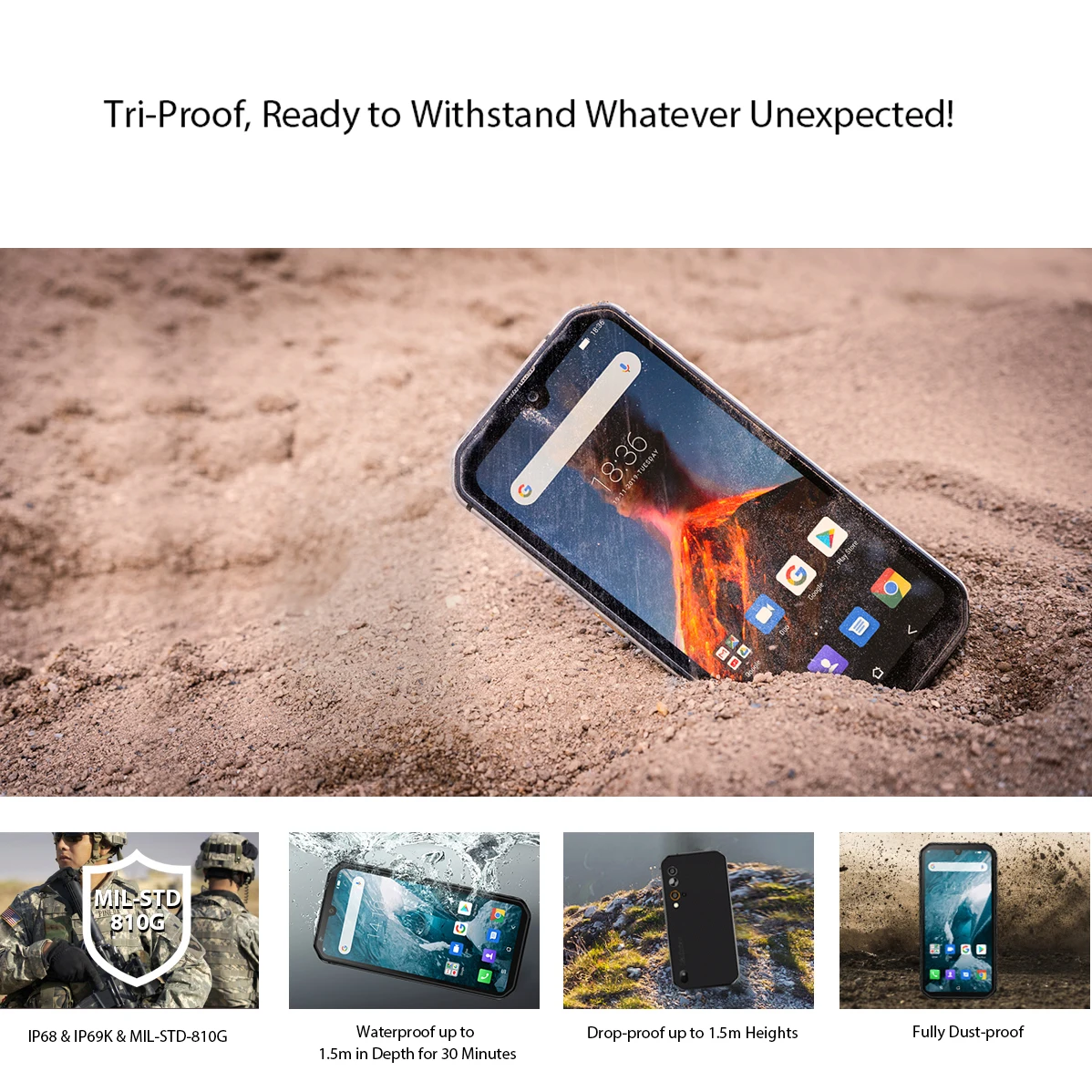 Смартфон Blackview BV9900 Pro 8 + 128 ГБ Helio P90 ядер IP68|Смартфоны| |