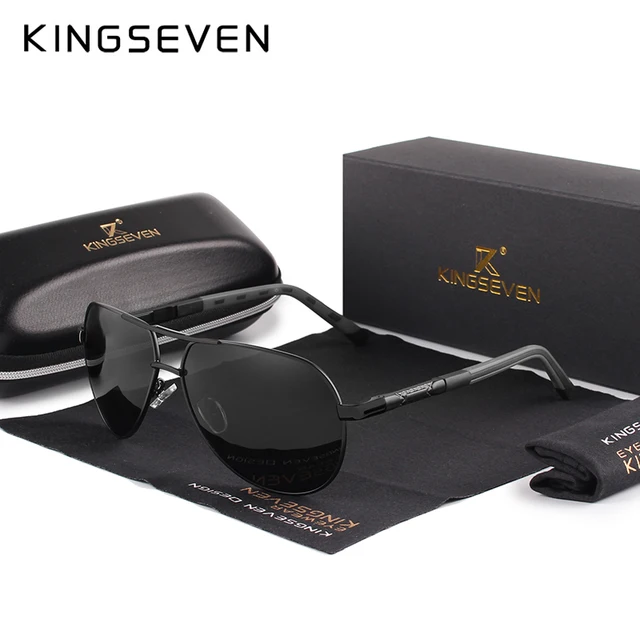 KINGSEVEN Men Vintage Aluminum Polarized Sunglasses Classic Brand Sun glasses Coating Lens Driving Eyewear For Men/Women 5