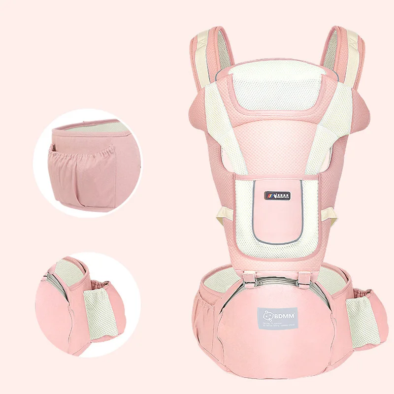 Honeylulu Baby Carrier кенгуру горизонтальный слинг для новорожденных силиконовая подушка Hipseat Многофункциональный всесезонный детский слинг - Color: P-Breathable