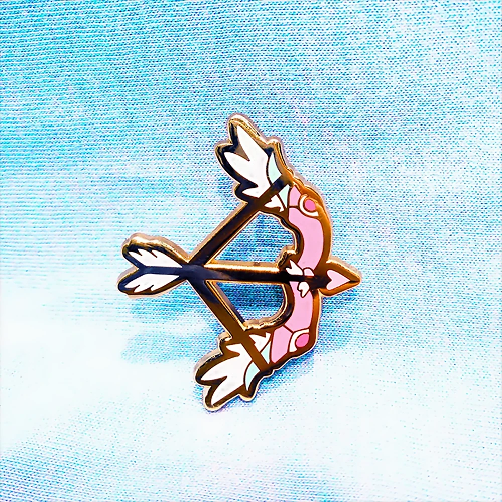 

Sailor Moons Exquisite Bow and Arrow Hard Enamel Pin Anime Inspiration Art Collectible Brooch Medal Backpack Unique Jewelry