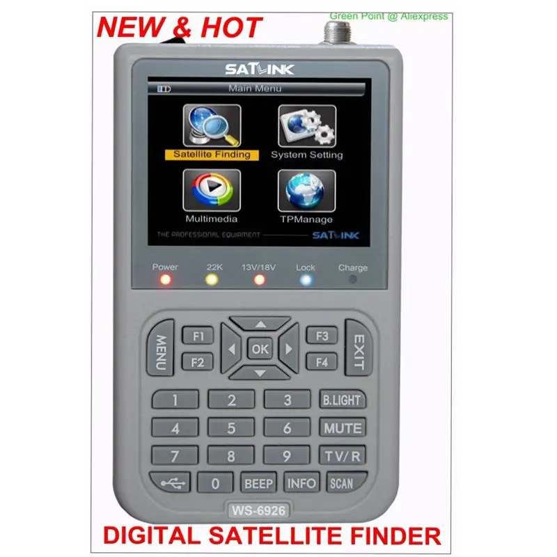 Новый 3 5 &quotTFT Satlink WS 6926 HD цифровой спутниковый Finder DVB-S/DVB S2 метр WS6926 ЖК-дисплей Экран