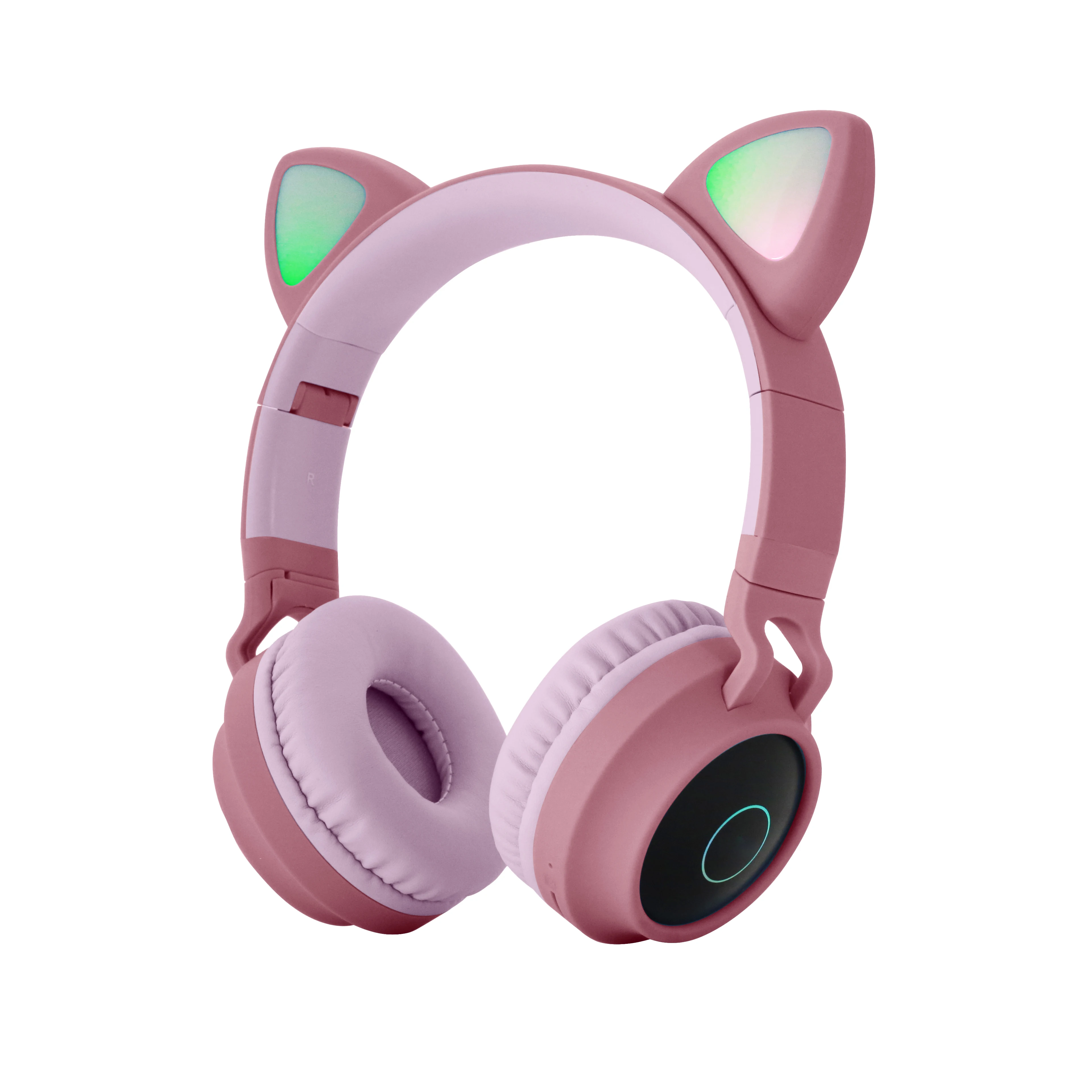 LED Cat Ear Headphones Noise Cancelling Bluetooth 5 0 Adults And Kids Headset Support TF Card FM Radio With Mic Wireless Wire