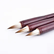 Китайская традиционная кисть для каллиграфии, ручка из шерсти, несколько волос, маленькая Обычная кисть для письма, Caligrafia