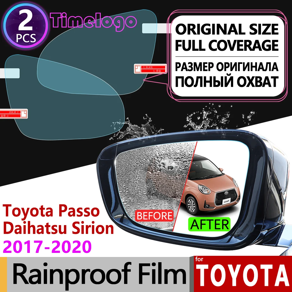 

For Toyota Passo X Moda Daihatsu Boon M700 2017- 2019 Anti Fog Film Cover Rearview Mirror Rainproof Anti-Fog Films Accessories