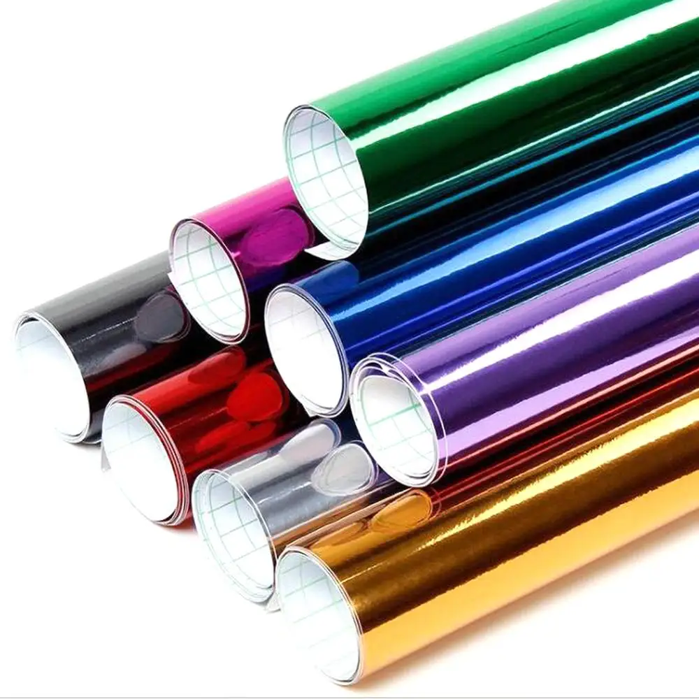 

Chrome Mirror Vinyl Film Wrap Sticker Decal Stretchable Reflective Super Gloss