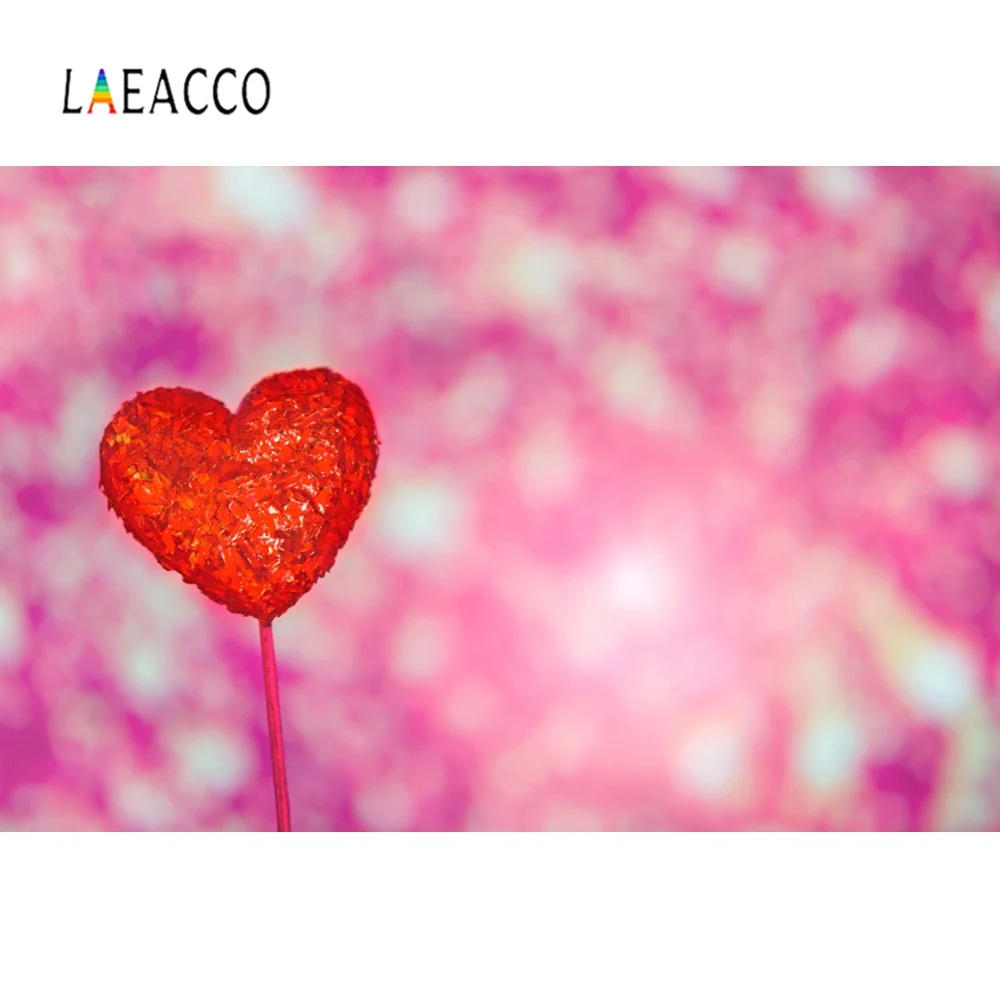 Laeacco Red Love Heart Polka Dots Light Bokeh Valentine's Day Child Pattern Photo Backdrop Photographic Backgrounds Studio |