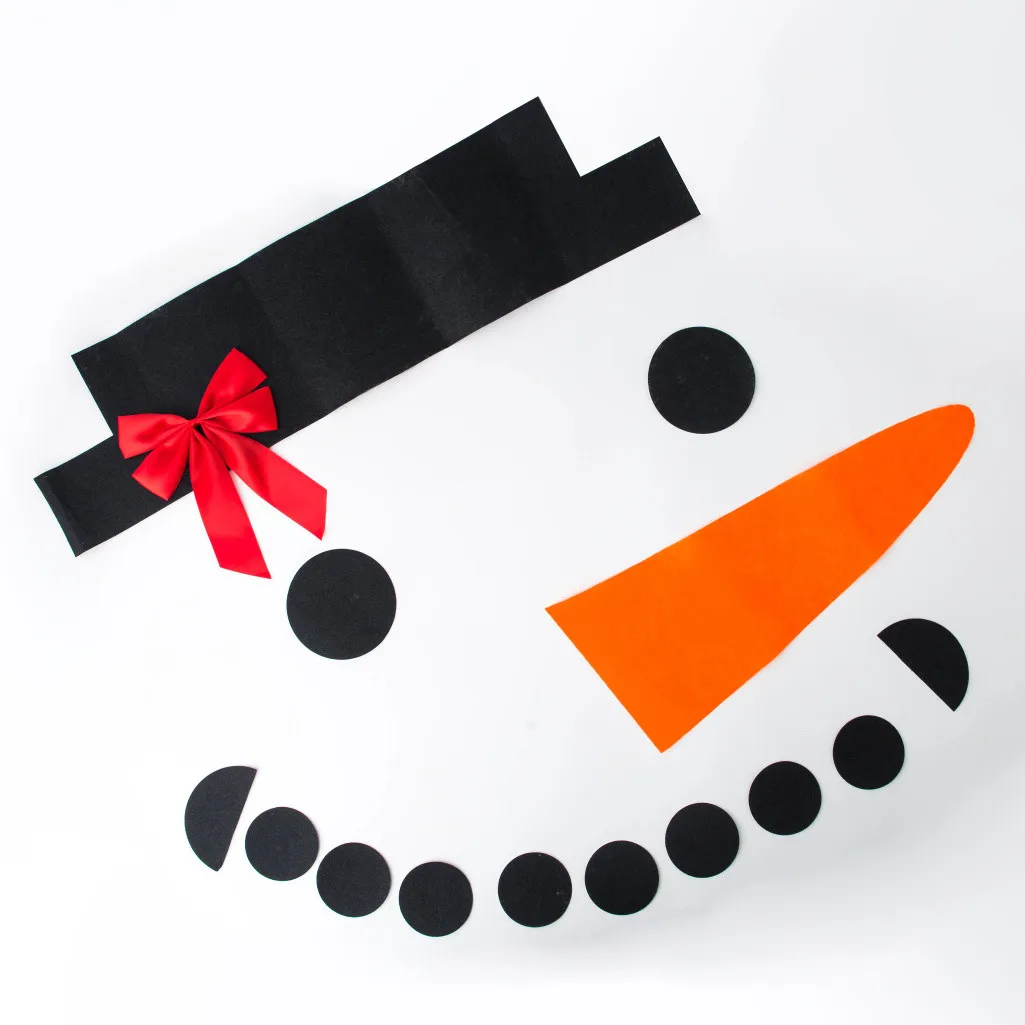 16 шт./компл. рождественское платье костюм DIY Снеговик шапочка с бантиком год Открытый Декор рождественские украшения для дома adornos de navidad
