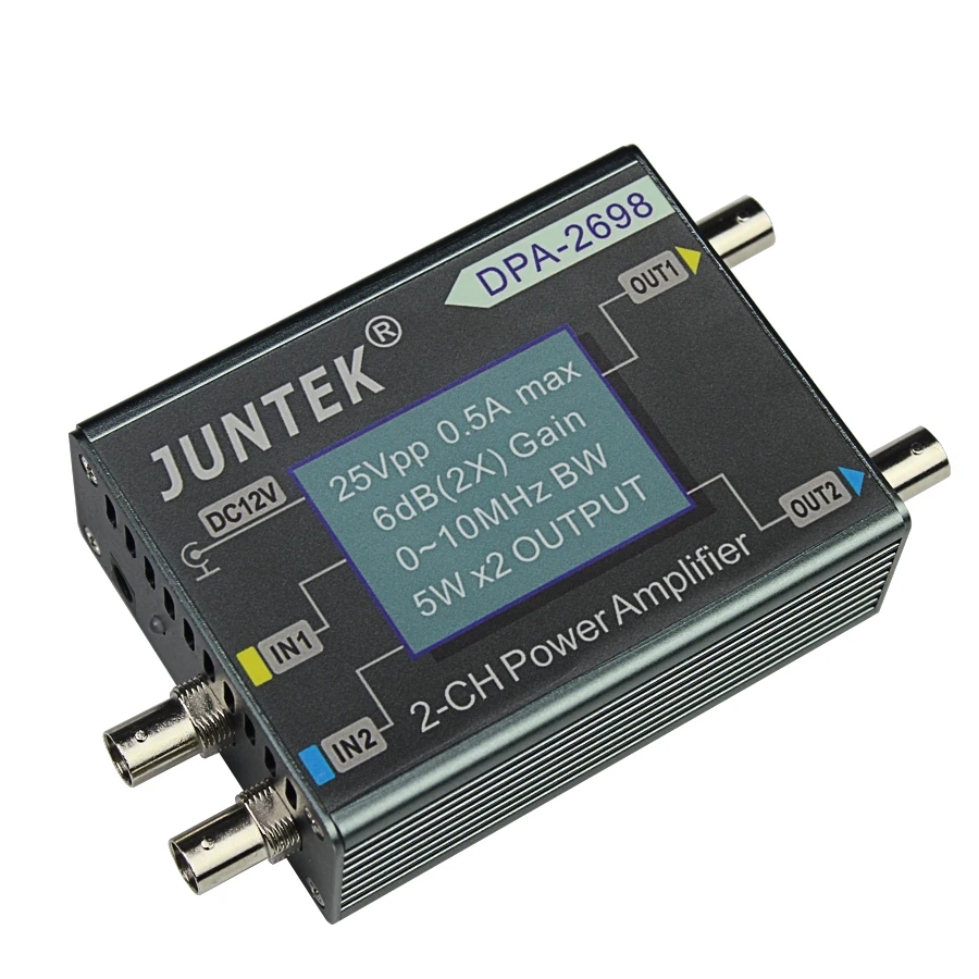 JUNTEK DPA-2698 High Power Dual Channel DDS Function Signal Generator Power Amplifier DC Power Amplifier 10MHz 3
