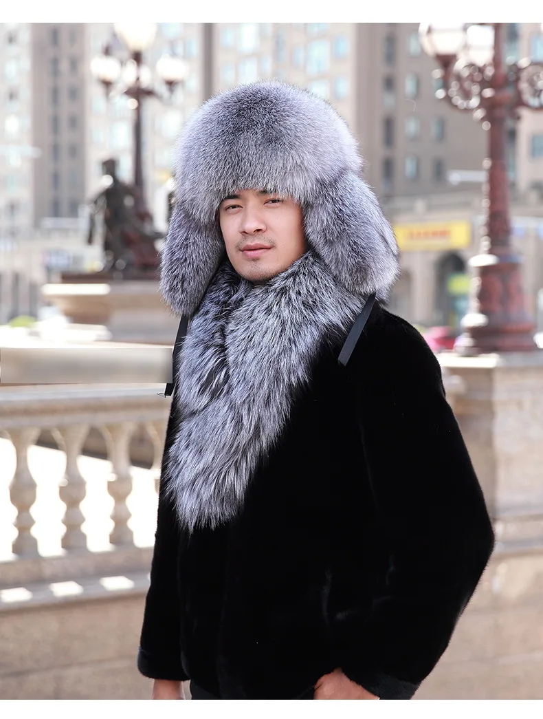 Новая шапка из натурального меха енота шапка из настоящего меха Мужская меховая шапка зимняя 3 цвета Розничная OEM