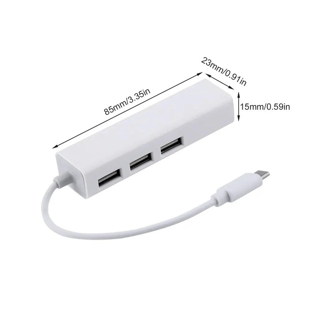 Высокая Qulaity USB 3,1 type C USB-C несколько 3 портов концентратор с сетевая карта Ethernet