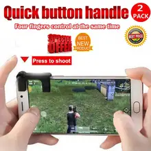 DishyKooker 1 Pairs Mobile Phone Gaming Trigger Fire Button Smartphone Shooter Controller for PUBG