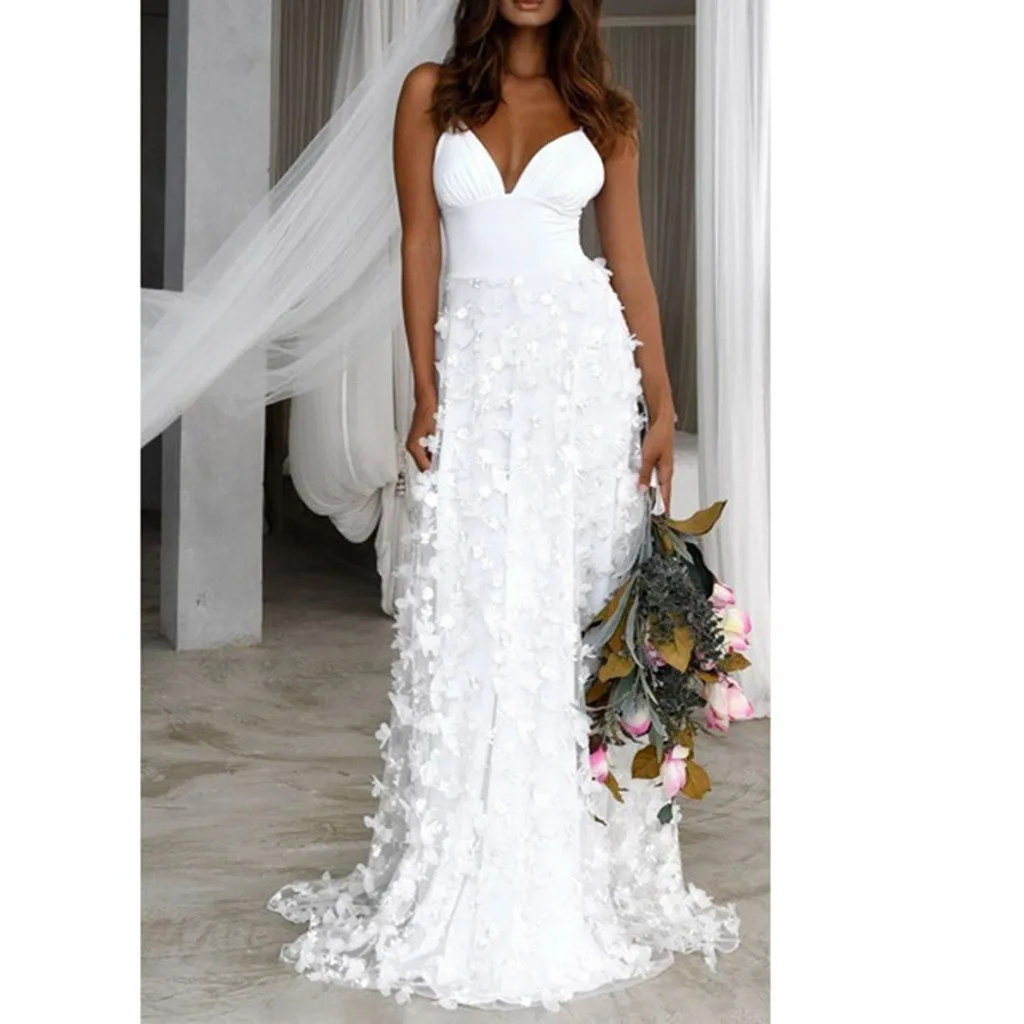

Boho Maxi Dress Women Spaghetti Strap Backless V-Neck Party Dresses Summer Sexy Long Holiday Dress Sundress Vestidos Femme