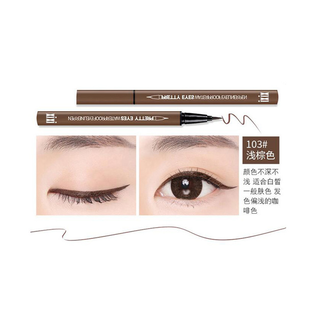 Fast Dry Smooth Waterproof Eyeliner Pencils Eyes Brown Black Color Pigments Liquid Eye Liner Pen Make Up Tools