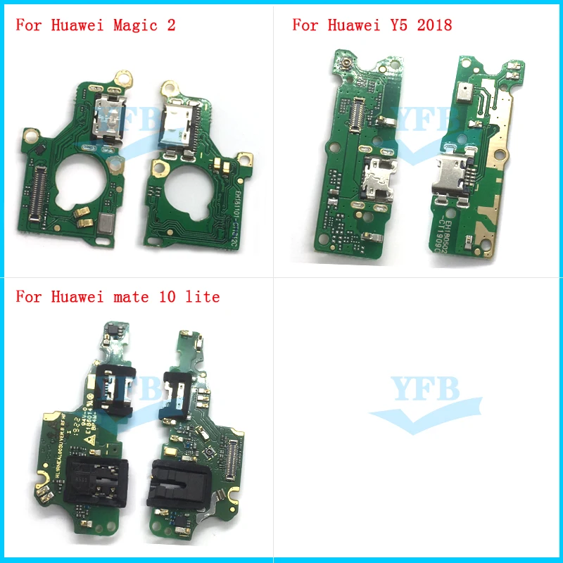 10 шт. USB зарядная док-станция порт Соединительная Плата usb зарядный порт гибкий кабель для huawei Honor Magic 2 mate 10 Lite Y5