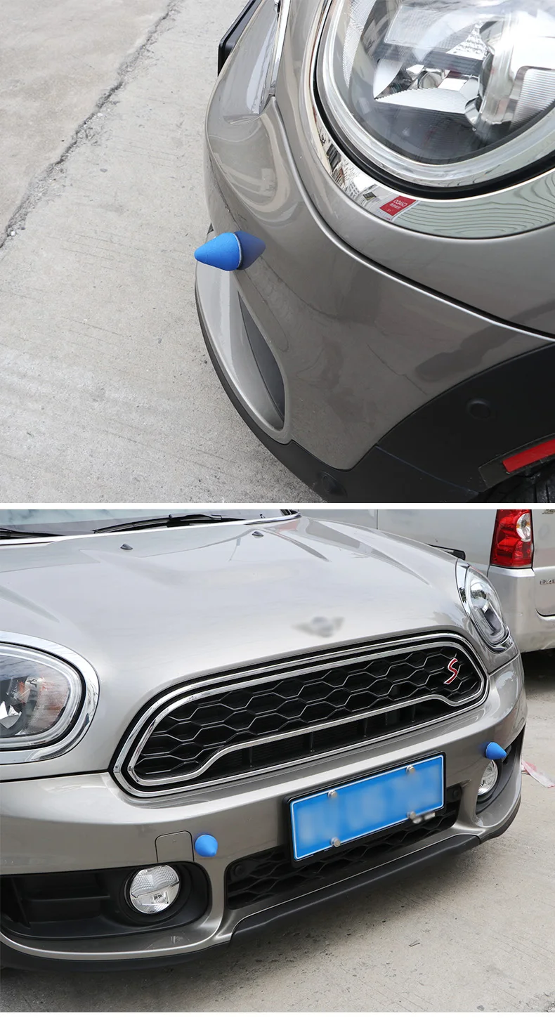 2 шт. защита автомобиля 3D наклейка бампера анти столкновения внешняя отделка для MINI Cooper S F54 F55 F56 F57 F60 R55 R56 R60