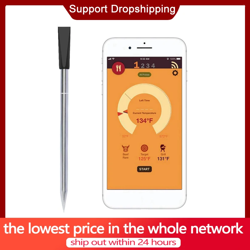Digital Probe Meat Thermometer Kitchen Wireless Cooking Bbq Food Bluetooth Oven Grill | Дом и сад