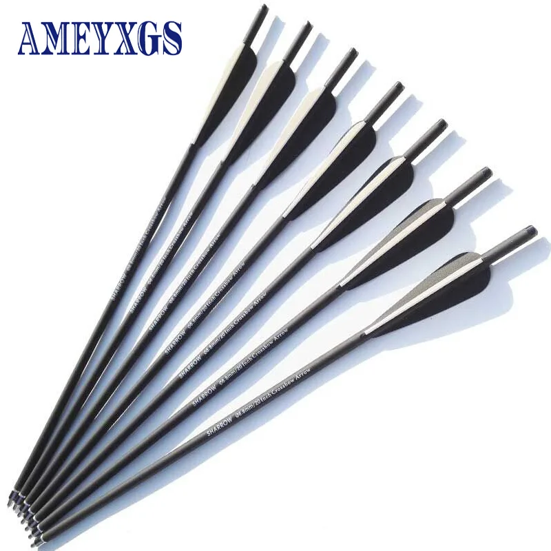

12psc Archery Tools Crossbow Arrows 20 Inch Carbon Arrows Bolts Bow and Arrow For Outdoor Slingshot Hunting Arrow Accessories