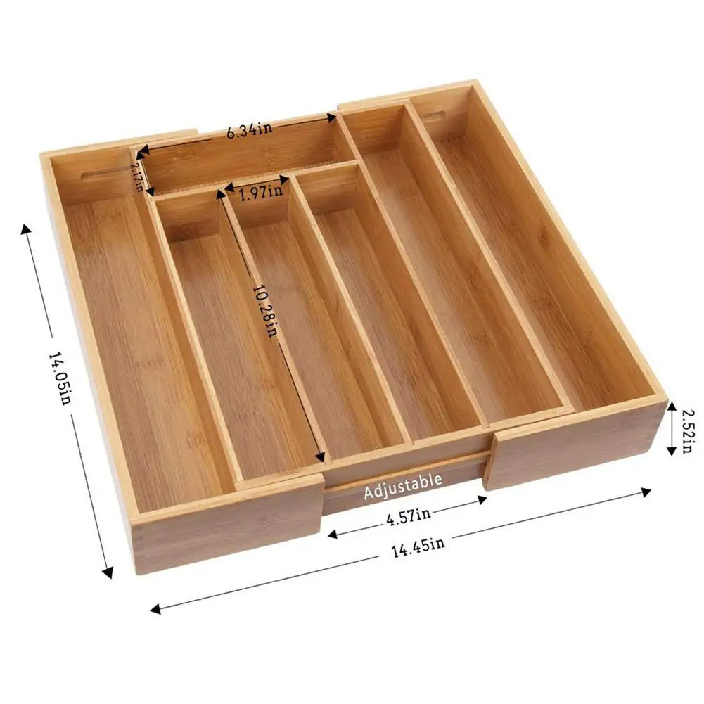 7 Grids Multifunctional Kitchen High Quality Retractable Bamboo